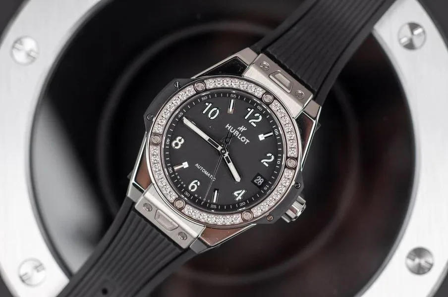 𝐇𝐮𝐛𝐥𝐨𝐭 𝐁𝐢𝐠𝐁𝐚𝐧𝐠 𝐎𝐧𝐞 𝐂𝐥𝐢𝐜𝐤 𝐒𝐭𝐞𝐞𝐥 𝐃𝐢𝐚𝐦𝐨𝐧𝐝            New - Fullset - Size 39mm