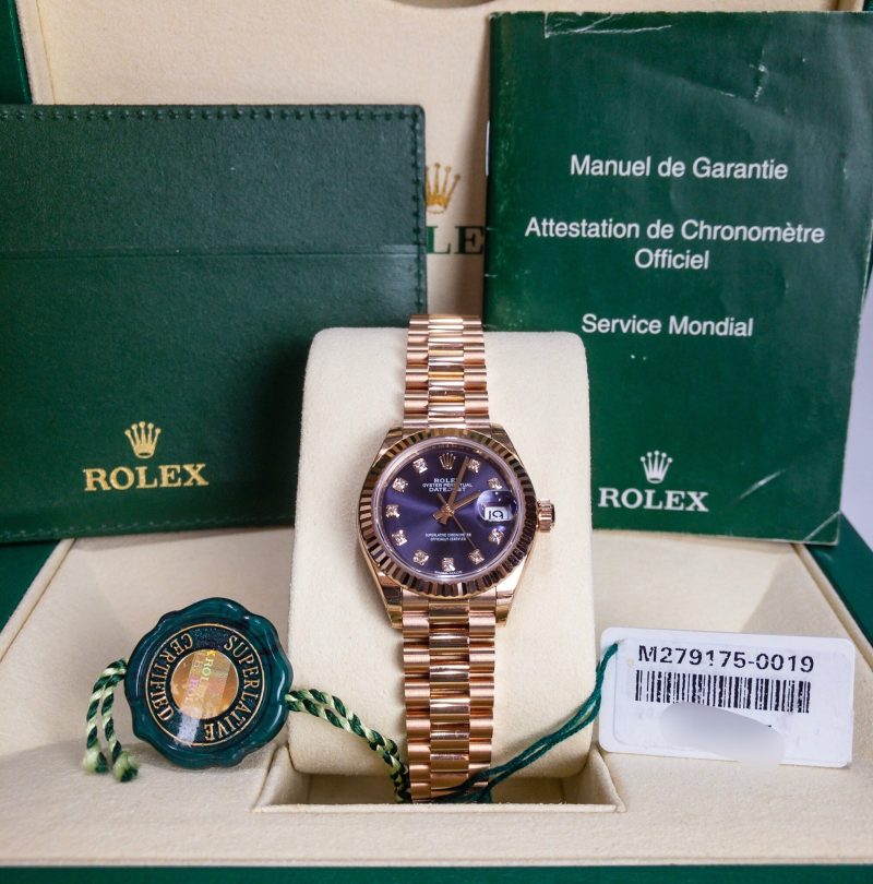 Rolex Lady-Datejust 279175 Mặt Số Tím   Brand new